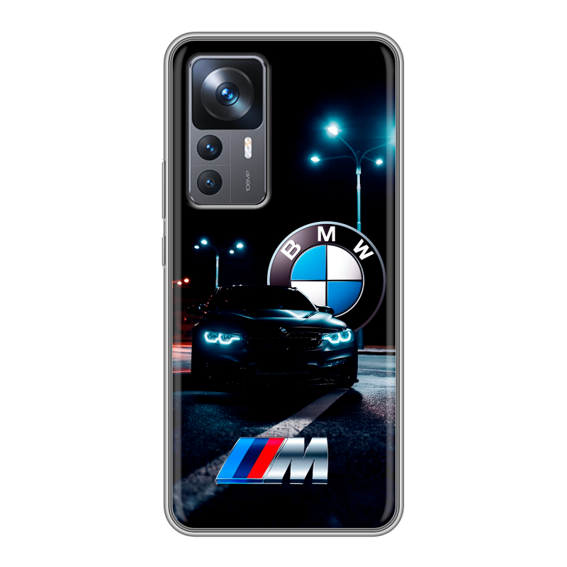 Силиконовый чехол на Xiaomi 12T с принтом БМВ BMW Силиконовый чехол на Xiaomi 12T с принтом БМВ BMW