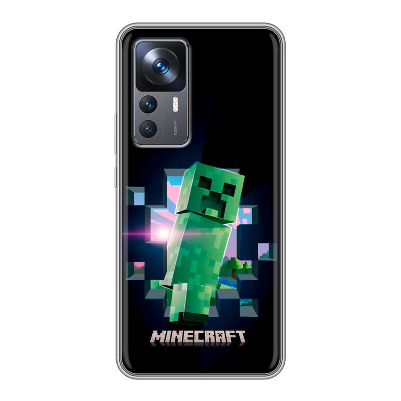 Силиконовый чехол на Xiaomi 12T с принтом Майнкрафт Minecraft Силиконовый чехол на Xiaomi 12T с принтом Майнкрафт Minecraft