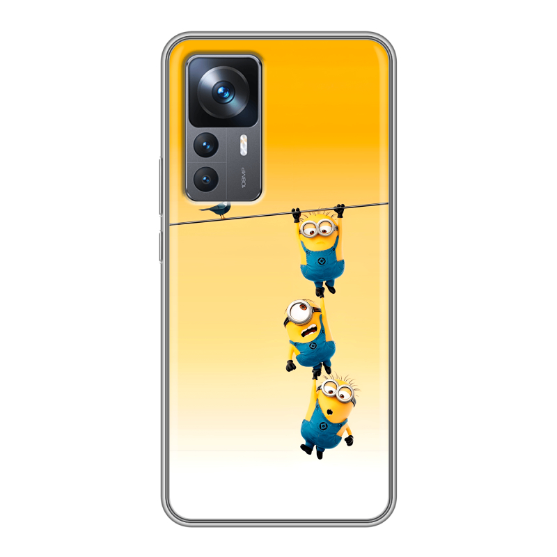 Силиконовый чехол на Xiaomi 12T с принтом Миньоны Силиконовый чехол на Xiaomi 12T с принтом Миньоны