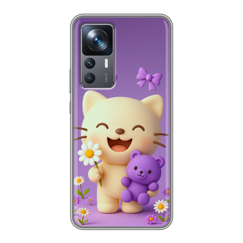 Силиконовый противоударный чехол на Xiaomi 12T с принтом для девочек Силиконовый противоударный чехол на Xiaomi 12T с принтом для девочек