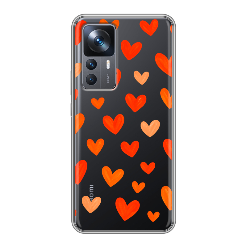 Силиконовый чехол на Xiaomi 12T с принтом Сердечки Силиконовый чехол на Xiaomi 12T с принтом Сердечки