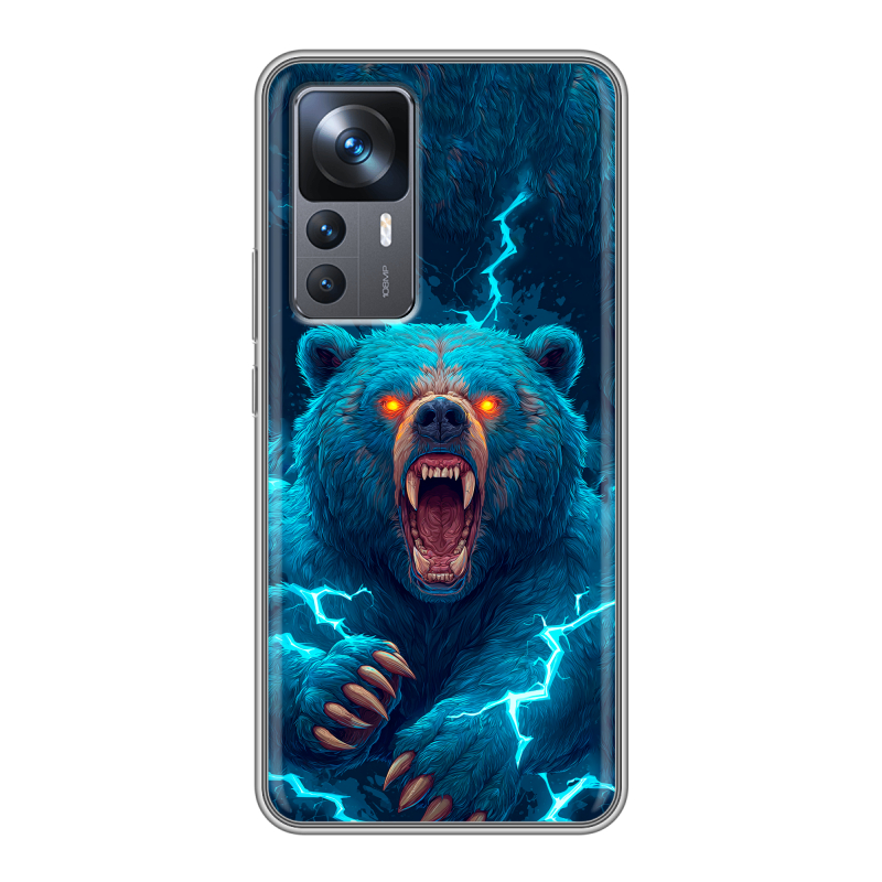 Силиконовый чехол на Xiaomi 12T с принтом Медведь Силиконовый чехол на Xiaomi 12T с принтом Медведь