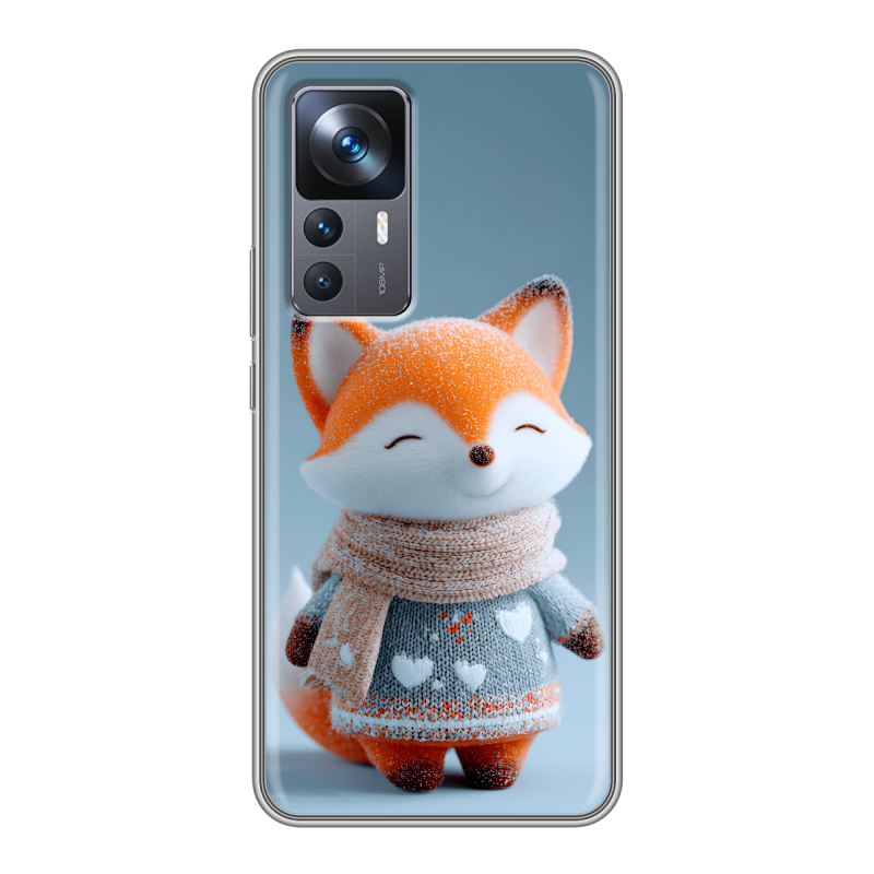 Силиконовый противоударный чехол на Xiaomi 12T с принтом Лиса Силиконовый противоударный чехол на Xiaomi 12T с принтом Лиса