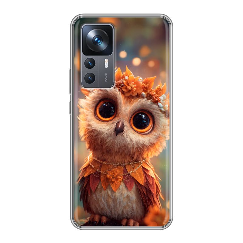 Силиконовый чехол на Xiaomi 12T с принтом Милая сова Силиконовый чехол на Xiaomi 12T с принтом Милая сова