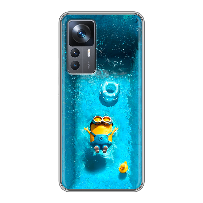 Силиконовый противоударный чехол на Xiaomi 12T с принтом Миньоны Силиконовый противоударный чехол на Xiaomi 12T с принтом Миньоны