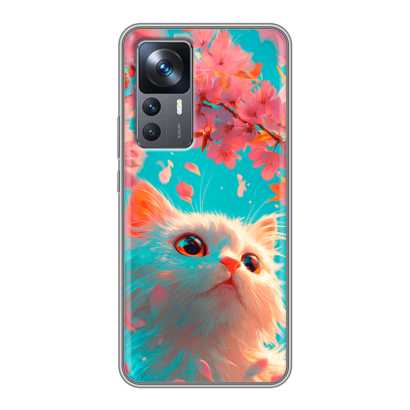 Силиконовый чехол на Xiaomi 12T с принтом Красивый кот Силиконовый чехол на Xiaomi 12T с принтом Красивый кот