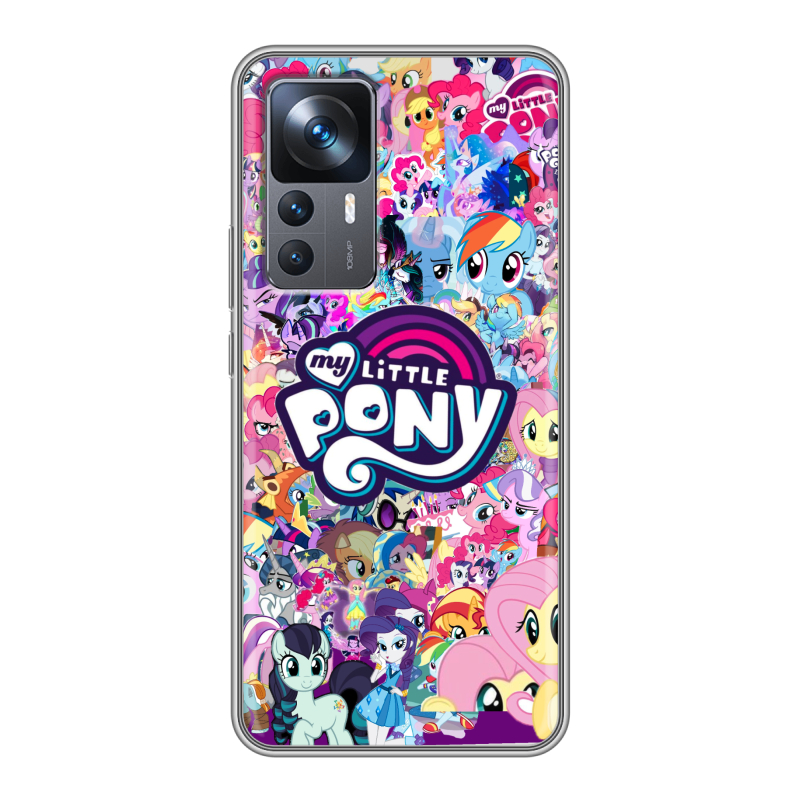 Силиконовый противоударный чехол на Xiaomi 12T с принтом My little pony Дружба чудо Силиконовый противоударный чехол на Xiaomi 12T с принтом My little pony Дружба чудо