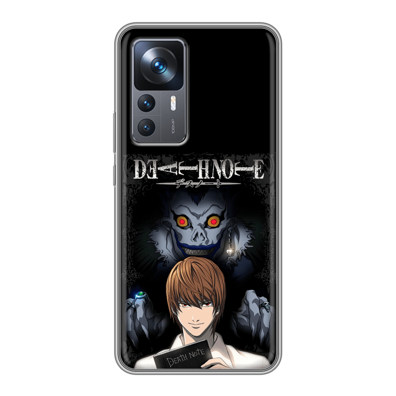 Силиконовый противоударный чехол на Xiaomi 12T с принтом Death note Тетрадь смерти Силиконовый противоударный чехол на Xiaomi 12T с принтом Death note Тетрадь смерти