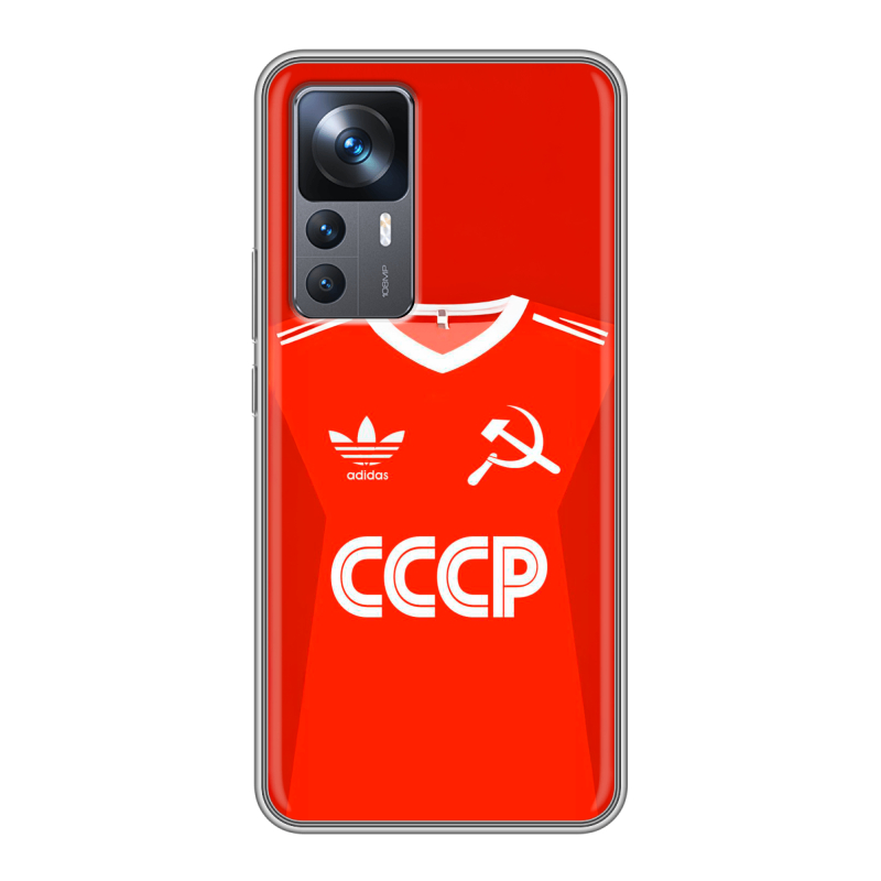 Силиконовый чехол на Xiaomi 12T с принтом Флаг Герб СССР Силиконовый чехол на Xiaomi 12T с принтом Флаг Герб СССР