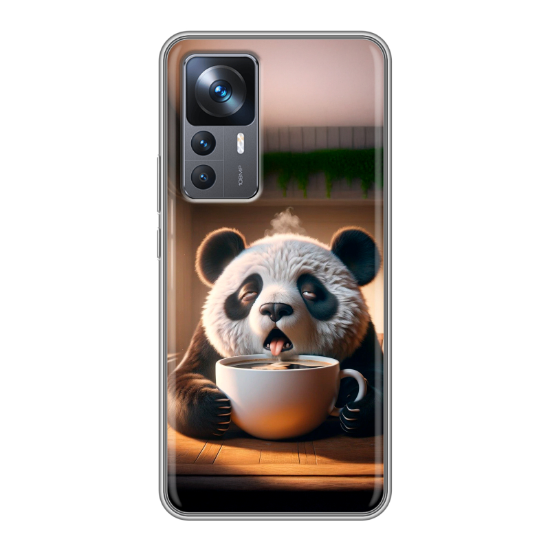 Силиконовый чехол на Xiaomi 12T с принтом смешная панда Силиконовый чехол на Xiaomi 12T с принтом смешная панда