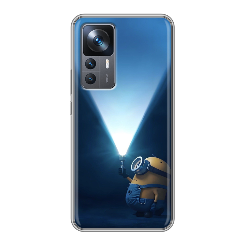 Силиконовый противоударный чехол на Xiaomi 12T с принтом Миньоны Силиконовый противоударный чехол на Xiaomi 12T с принтом Миньоны
