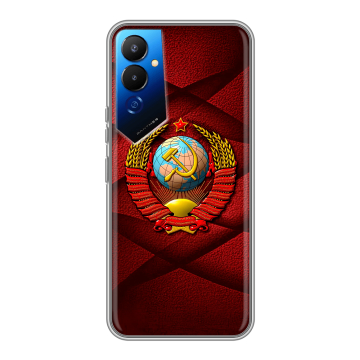 Силиконовый чехол на Tecno Pova 4 с принтом Герб СССР Силиконовый чехол на Tecno Pova 4 с принтом Герб СССР