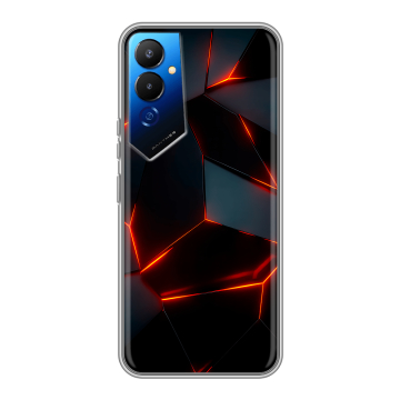 Силиконовый чехол на Tecno Pova 4 с принтом Яркие абстракции Силиконовый чехол на Tecno Pova 4 с принтом Яркие абстракции