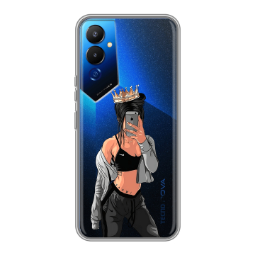 Силиконовый чехол на Tecno Pova 4 с принтом Женские принты Силиконовый чехол на Tecno Pova 4 с принтом Женские принты
