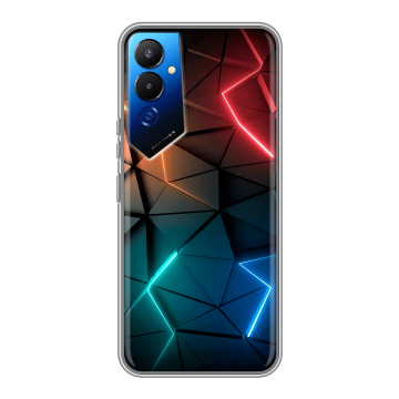 Силиконовый чехол на Tecno Pova 4 с принтом Абстракция неон Силиконовый чехол на Tecno Pova 4 с принтом Абстракция неон