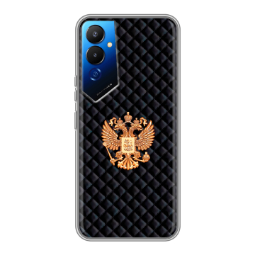 Силиконовый чехол на Tecno Pova 4 с принтом Герб России принт Силиконовый чехол на Tecno Pova 4 с принтом Герб России принт