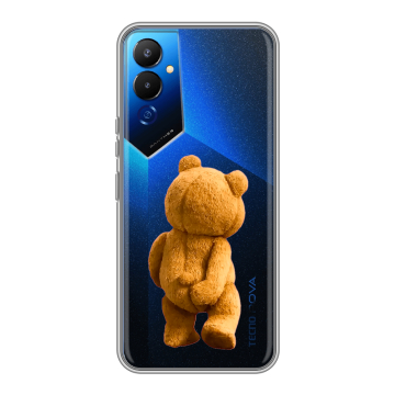Силиконовый чехол на Tecno Pova 4 с принтом Медведь Силиконовый чехол на Tecno Pova 4 с принтом Медведь