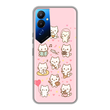 Силиконовый чехол на Tecno Pova 4 с принтом Hello Kitty Хелоу Кити Силиконовый чехол на Tecno Pova 4 с принтом Hello Kitty Хелоу Кити