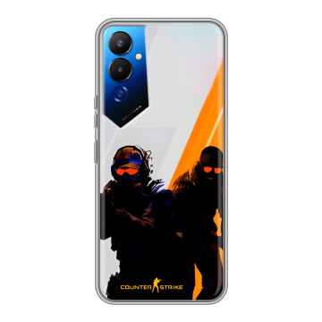 Силиконовый чехол на Tecno Pova 4 с принтом Контер страйк Counter strike Силиконовый чехол на Tecno Pova 4 с принтом Контер страйк Counter strike