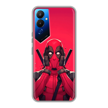 Силиконовый чехол на Tecno Pova 4 с принтом Дедпул Deadpool Силиконовый чехол на Tecno Pova 4 с принтом Дедпул Deadpool