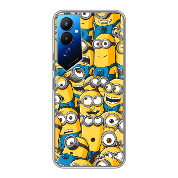 Силиконовый чехол на Tecno Pova 4 с принтом Миньоны Силиконовый чехол на Tecno Pova 4 с принтом Миньоны