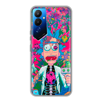Силиконовый чехол на Tecno Pova 4 с принтом Рик и Морти Rick Morty Силиконовый чехол на Tecno Pova 4 с принтом Рик и Морти Rick Morty
