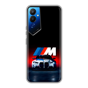 Силиконовый чехол на Tecno Pova 4 с принтом БМВ BMW Силиконовый чехол на Tecno Pova 4 с принтом БМВ BMW