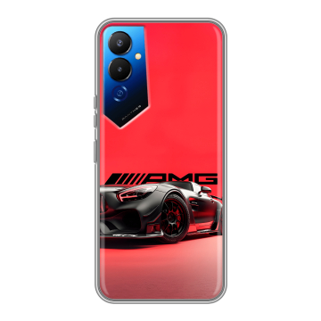 Силиконовый чехол на Tecno Pova 4 с принтом Мерседес Mercedes AMG Силиконовый чехол на Tecno Pova 4 с принтом Мерседес Mercedes AMG
