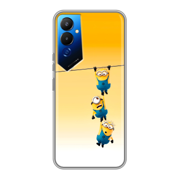 Силиконовый чехол на Tecno Pova 4 с принтом Миньоны Силиконовый чехол на Tecno Pova 4 с принтом Миньоны