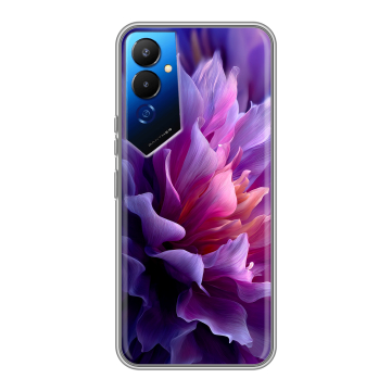 Силиконовый чехол на Tecno Pova 4 с принтом женский цветы Силиконовый чехол на Tecno Pova 4 с принтом женский цветы
