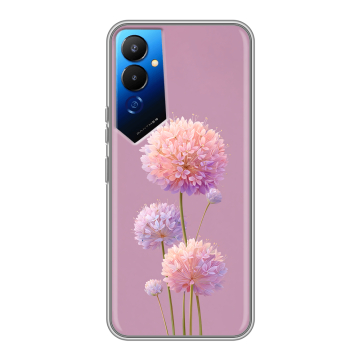 Силиконовый чехол на Tecno Pova 4 с принтом Цветы
