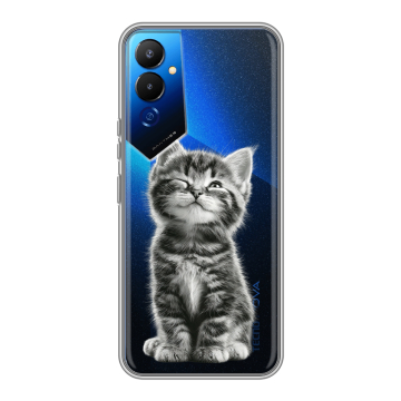 Силиконовый чехол на Tecno Pova 4 с принтом Котенок Силиконовый чехол на Tecno Pova 4 с принтом Котенок