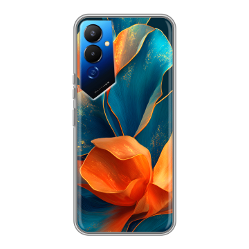Силиконовый чехол на Tecno Pova 4 с принтом Цветы Силиконовый чехол на Tecno Pova 4 с принтом Цветы