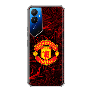 Силиконовый чехол на Tecno Pova 4 с принтом Manchester United Силиконовый чехол на Tecno Pova 4 с принтом Manchester United