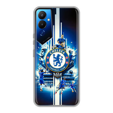 Силиконовый чехол на Tecno Pova 4 с принтом Chelsea Челси Силиконовый чехол на Tecno Pova 4 с принтом Chelsea Челси
