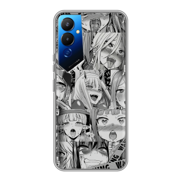 Силиконовый чехол на Tecno Pova 4 с принтом Ahegao Ахегао Аниме Силиконовый чехол на Tecno Pova 4 с принтом Ahegao Ахегао Аниме