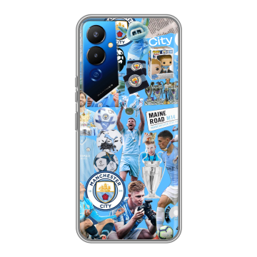 Силиконовый чехол на Tecno Pova 4 с принтом Man City Манчестер Сити Силиконовый чехол на Tecno Pova 4 с принтом Man City Манчестер Сити