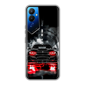Силиконовый чехол на Tecno Pova 4 с принтом BMW БМВ Силиконовый чехол на Tecno Pova 4 с принтом BMW БМВ