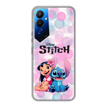 Силиконовый чехол на Tecno Pova 4 с принтом Лило и Стич Силиконовый чехол на Tecno Pova 4 с принтом Лило и Стич