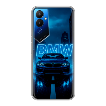 Силиконовый чехол на Tecno Pova 4 с принтом BMW БМВ Силиконовый чехол на Tecno Pova 4 с принтом BMW БМВ