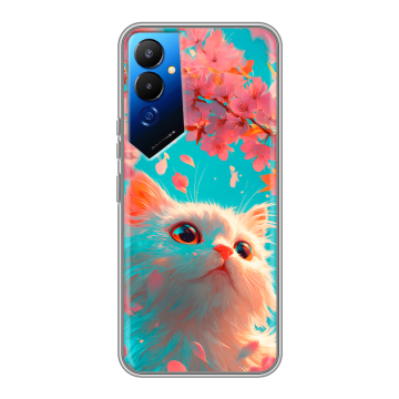Силиконовый чехол на Tecno Pova 4 с принтом Красивый кот Силиконовый чехол на Tecno Pova 4 с принтом Красивый кот