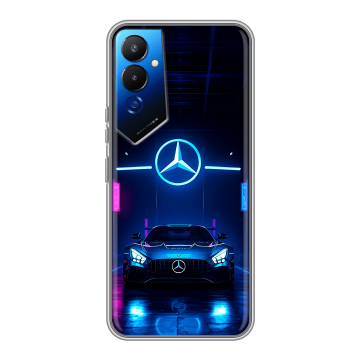 Силиконовый чехол на Tecno Pova 4 с принтом Mercedes Мерседес Силиконовый чехол на Tecno Pova 4 с принтом Mercedes Мерседес