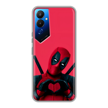 Силиконовый чехол на Tecno Pova 4 с принтом Дедпул Deadpool Силиконовый чехол на Tecno Pova 4 с принтом Дедпул Deadpool