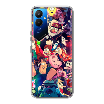 Силиконовый чехол на Tecno Pova 4 с принтом Gravity Falls Гравити Фолз Силиконовый чехол на Tecno Pova 4 с принтом Gravity Falls Гравити Фолз