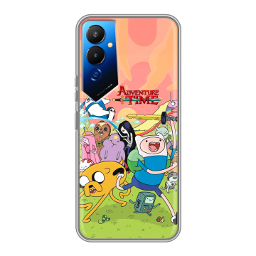Силиконовый чехол на Tecno Pova 4 с принтом Adventure time Время приключений Силиконовый чехол на Tecno Pova 4 с принтом Adventure time Время приключений