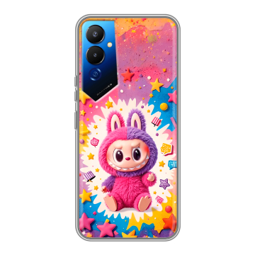 Силиконовый чехол на Tecno Pova 4 с принтом Labubu Лабубу Силиконовый чехол на Tecno Pova 4 с принтом Labubu Лабубу