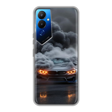 Силиконовый чехол на Tecno Pova 4 с принтом BMW БМВ Силиконовый чехол на Tecno Pova 4 с принтом BMW БМВ