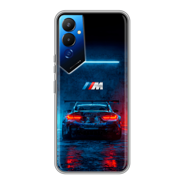 Силиконовый чехол на Tecno Pova 4 с принтом BMW БМВ Силиконовый чехол на Tecno Pova 4 с принтом BMW БМВ