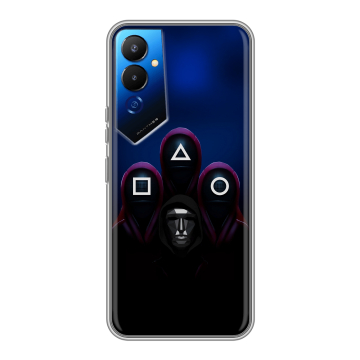 Силиконовый чехол на Tecno Pova 4 с принтом Игра Кальмара Силиконовый чехол на Tecno Pova 4 с принтом Игра Кальмара