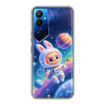 Силиконовый чехол на Tecno Pova 4 с принтом Labubu Лабубу Силиконовый чехол на Tecno Pova 4 с принтом Labubu Лабубу